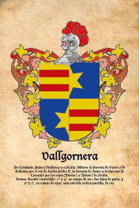 Escudo heráldico del apellido Vallgornera