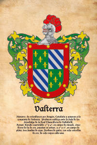 Escudo heráldico del apellido VALTERRA