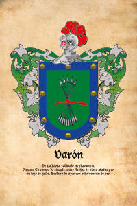 Escudo heráldico del apellido VARON