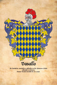 Escudo heráldico del apellido VASALLO