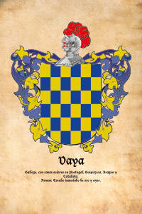 Escudo heráldico del apellido VAYA
