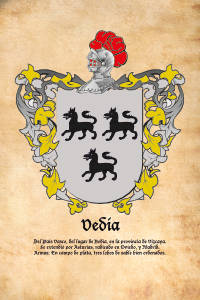 Escudo heráldico del apellido VEDIA