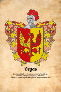Escudo heráldico del apellido VEGAS