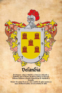Escudo heráldico del apellido VELANDIA
