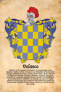 Escudo heráldico del apellido VELASCO
