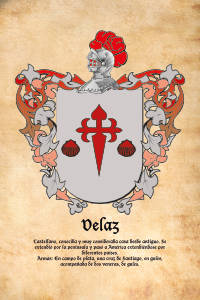 Escudo heráldico del apellido VELAZ