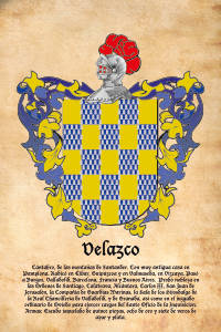 Escudo heráldico del apellido VELAZCO