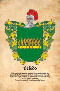 Escudo heráldico del apellido VELEDO