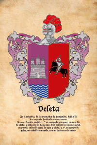 Escudo heráldico del apellido VELETA