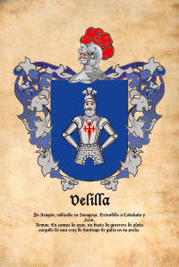 Escudo heráldico del apellido VELILLA