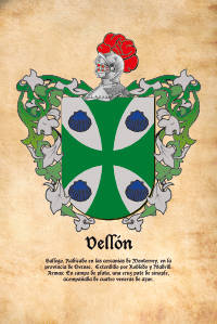 Escudo heráldico del apellido VELLON