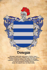 Escudo heráldico del apellido VENEGAS