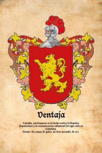 Escudo heráldico del apellido VENTAJA