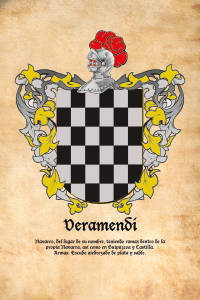 Escudo heráldico del apellido VERAMENDI