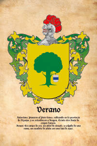 Escudo heráldico del apellido VERANO