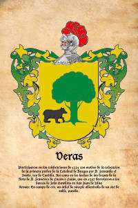 Escudo heráldico del apellido VERAS