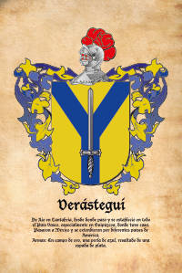 Escudo heráldico del apellido VERASTEGUI