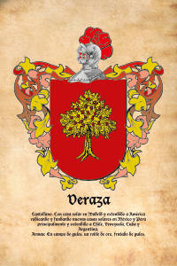 Escudo heráldico del apellido VERAZA