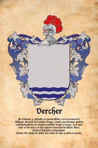 Escudo heráldico del apellido VERCHER