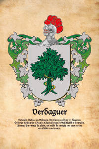 Escudo heráldico del apellido VERDAGUER