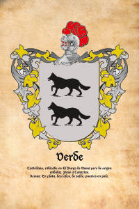 Escudo heráldico del apellido VERDE