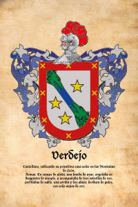 Escudo heráldico del apellido VERDEJO