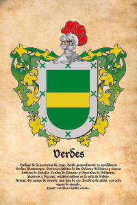 Escudo heráldico del apellido VERDES