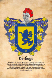 Escudo heráldico del apellido VERDUGO