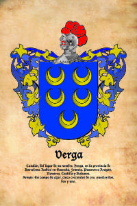 Escudo heráldico del apellido VERGA