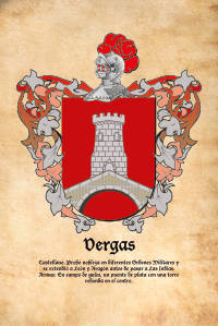 Escudo heráldico del apellido VERGAS