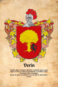 Escudo heráldico del apellido VERIN