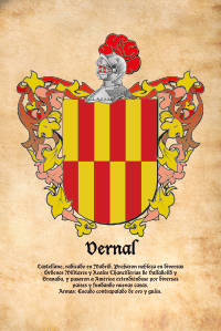 Escudo heráldico del apellido VERNAL