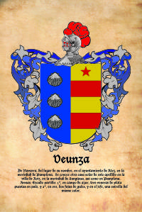 Escudo heráldico del apellido VEUNZA