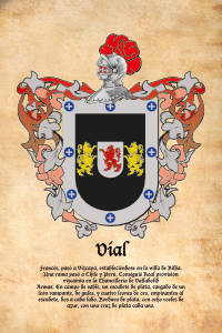Escudo heráldico del apellido VIAL