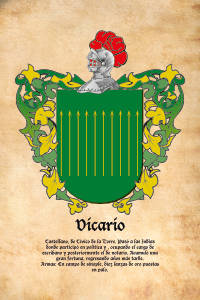 Escudo heráldico del apellido VICARIO