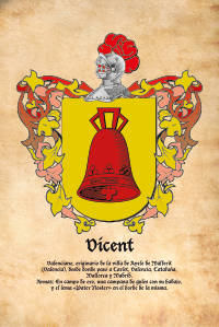 Escudo heráldico del apellido VICENS
