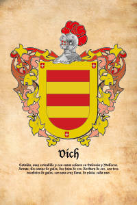 Escudo heráldico del apellido VICH