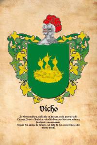 Escudo heráldico del apellido VICHO