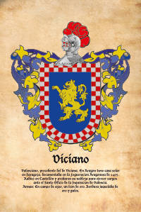 Escudo heráldico del apellido VICIANO