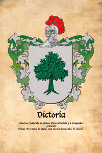 Escudo heráldico del apellido VICTORIA