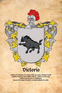 Escudo heráldico del apellido VICTORIO