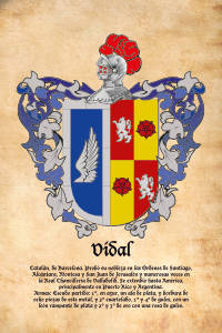 Escudo heráldico del apellido VIDAL