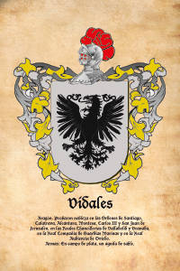 Escudo heráldico del apellido VIDALES