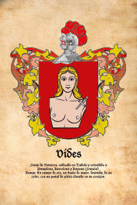 Escudo heráldico del apellido VIDES