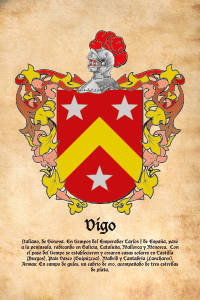 Escudo heráldico del apellido VIGO