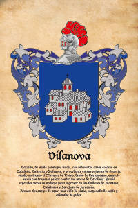 Escudo heráldico del apellido VILANOVA