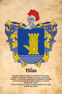 Escudo heráldico del apellido VILAS