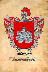 Escudo heráldico del apellido VILATORTA