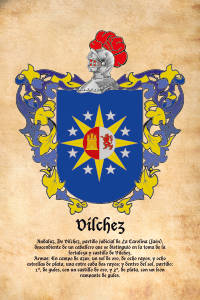 Escudo heráldico del apellido VILCHEZ