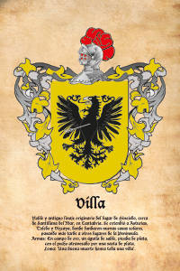 Escudo heráldico del apellido VILLA
